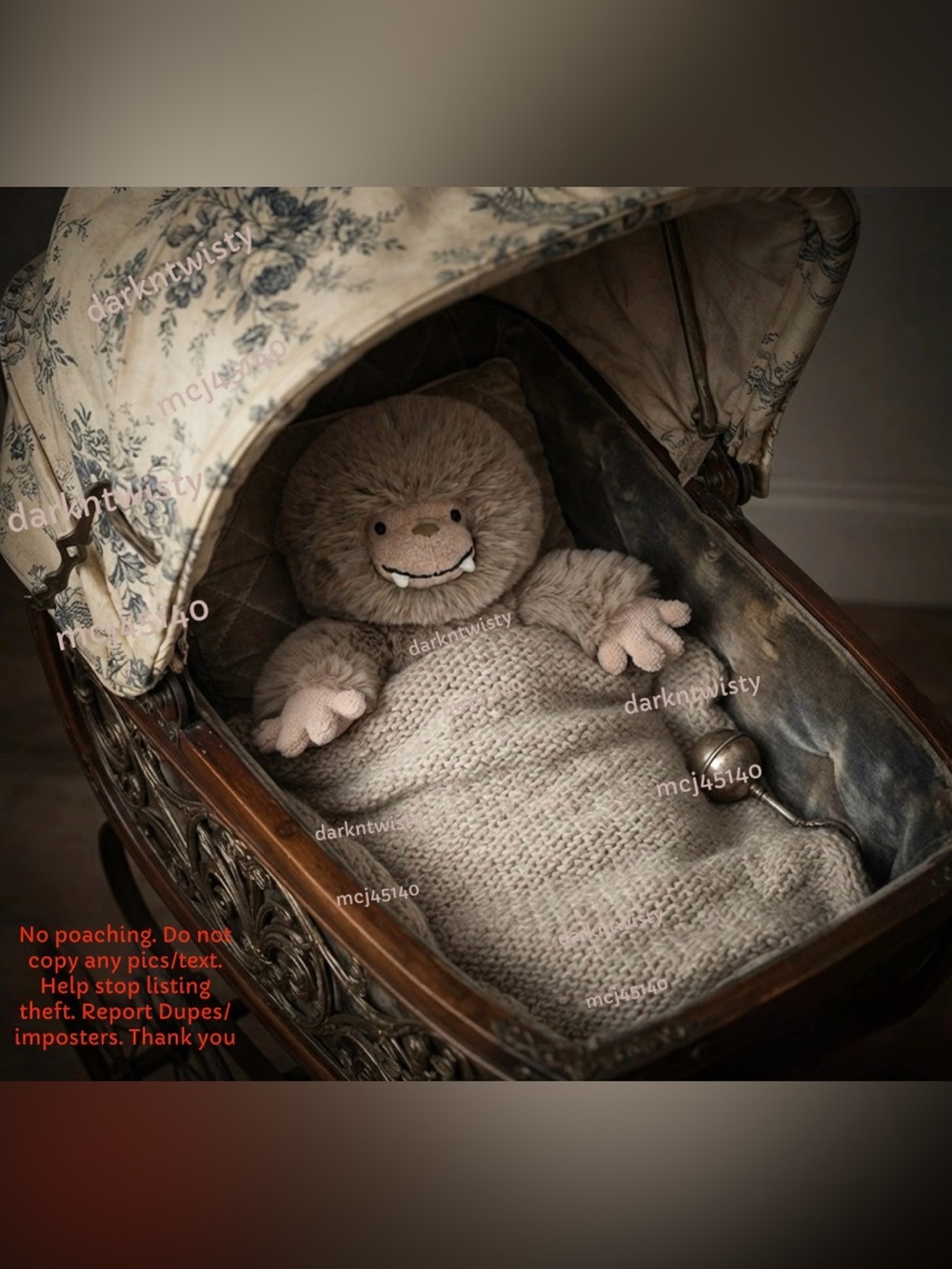ORIGINAL OWNER BNWT Jellycat Bo Bigfoot AUTH SALES RECEIPT